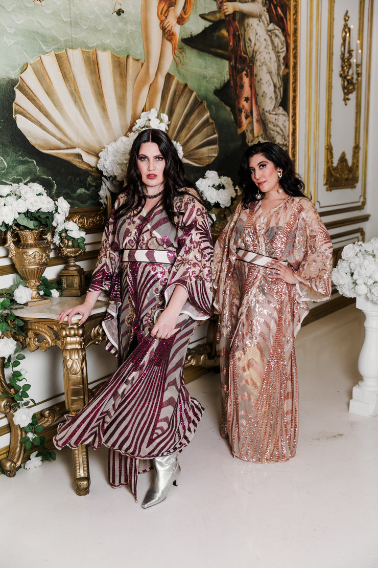 Bohémienne Kimono Robe “Aphrodite” (Champagne) Runway Edition