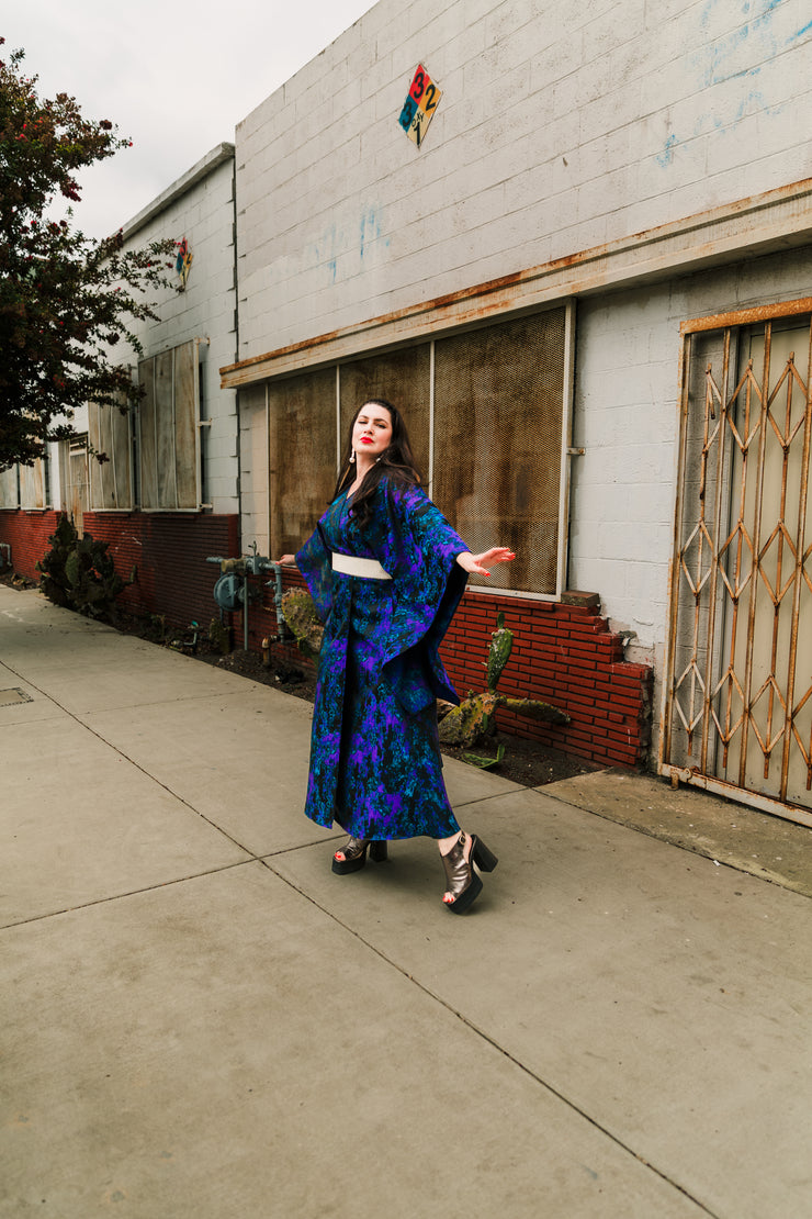 Bohémienne Kimono Robe “Maometto" (Blue and Purple)