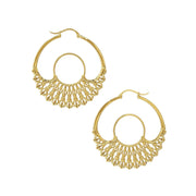 Astor & Orion: Iris Modern Statement Hoops Gold - 18K Gold