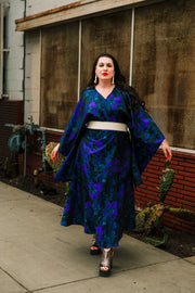 Bohémienne Kimono Robe “Maometto" (Blue and Purple)