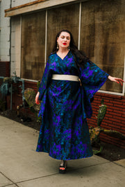 Bohémienne Kimono Robe “Maometto" (Blue and Purple)