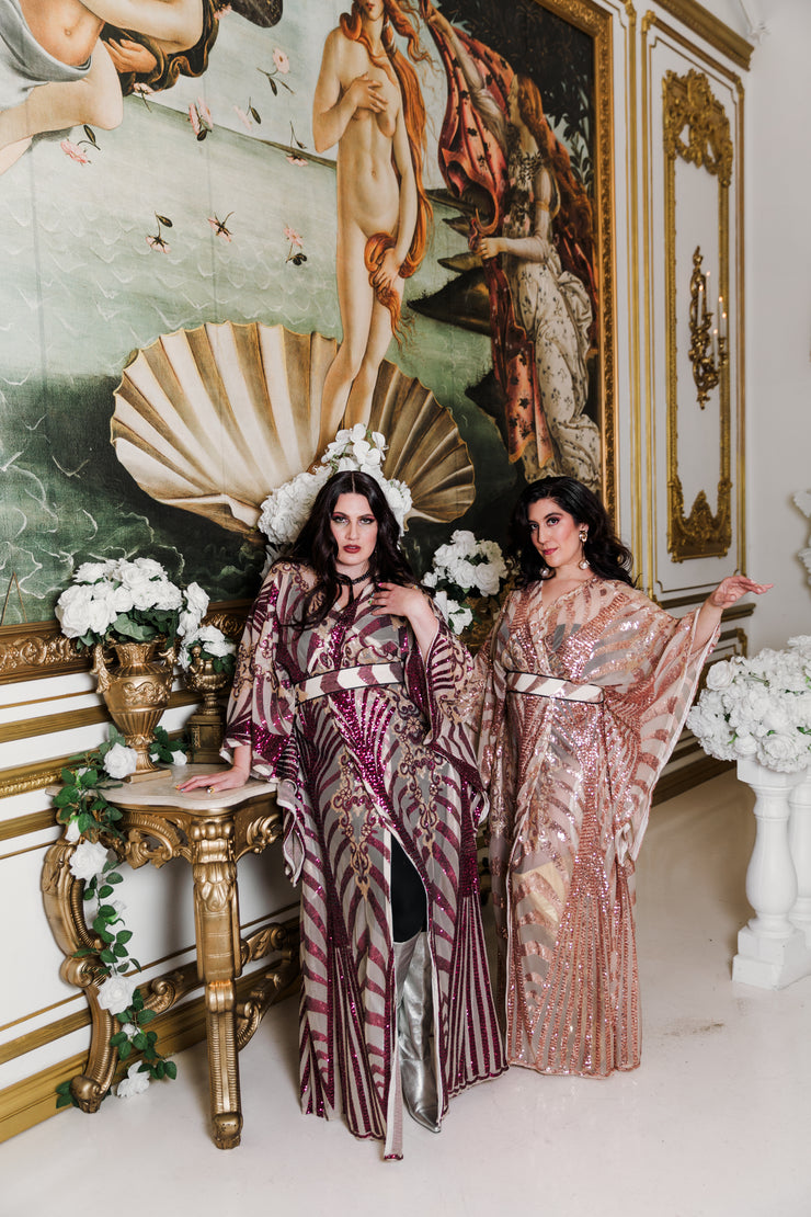 Bohémienne Kimono Robe “Aphrodite” (Champagne) Runway Edition