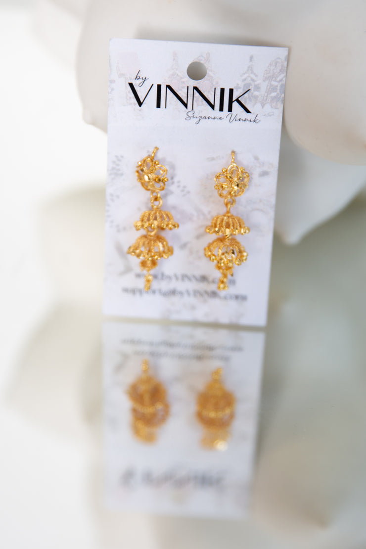 Jhumki Double Earrings