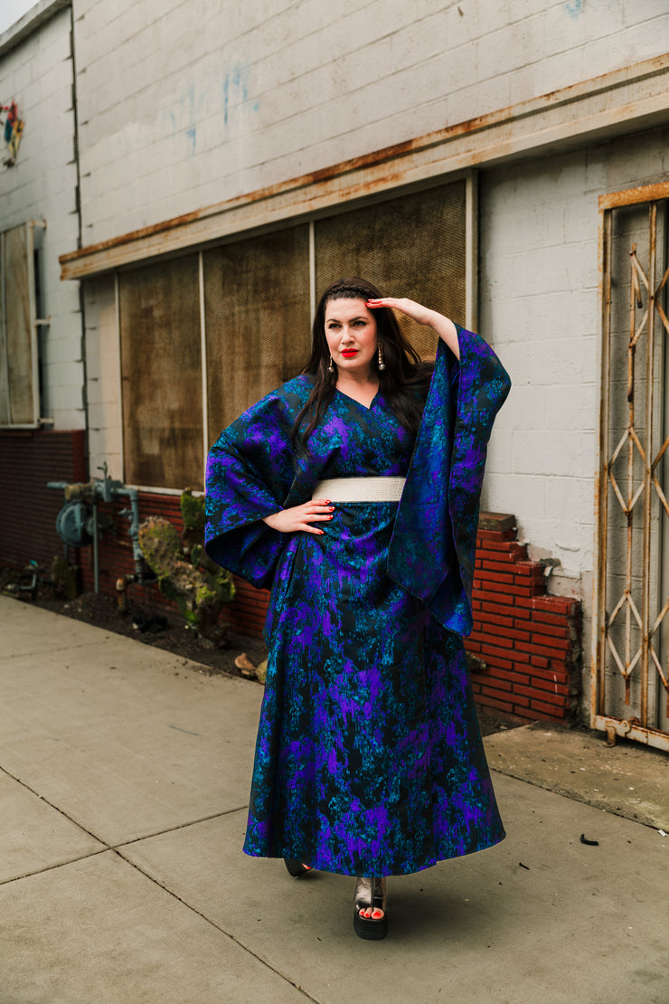 Bohémienne Kimono Robe “Maometto" (Blue and Purple)