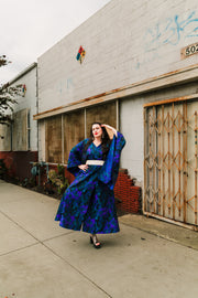 Bohémienne Kimono Robe “Maometto" (Blue and Purple)