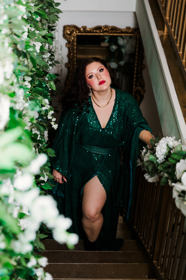 Bohémienne Kimono Robe “Emerald City” Runway Edition