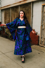 Bohémienne Kimono Robe “Maometto" (Blue and Purple)