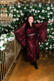 Bohémienne Kimono Robe “Ruby Slipper”