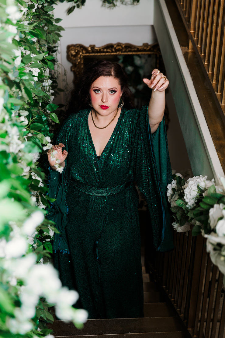 Bohémienne Kimono Robe “Emerald City” Runway Edition