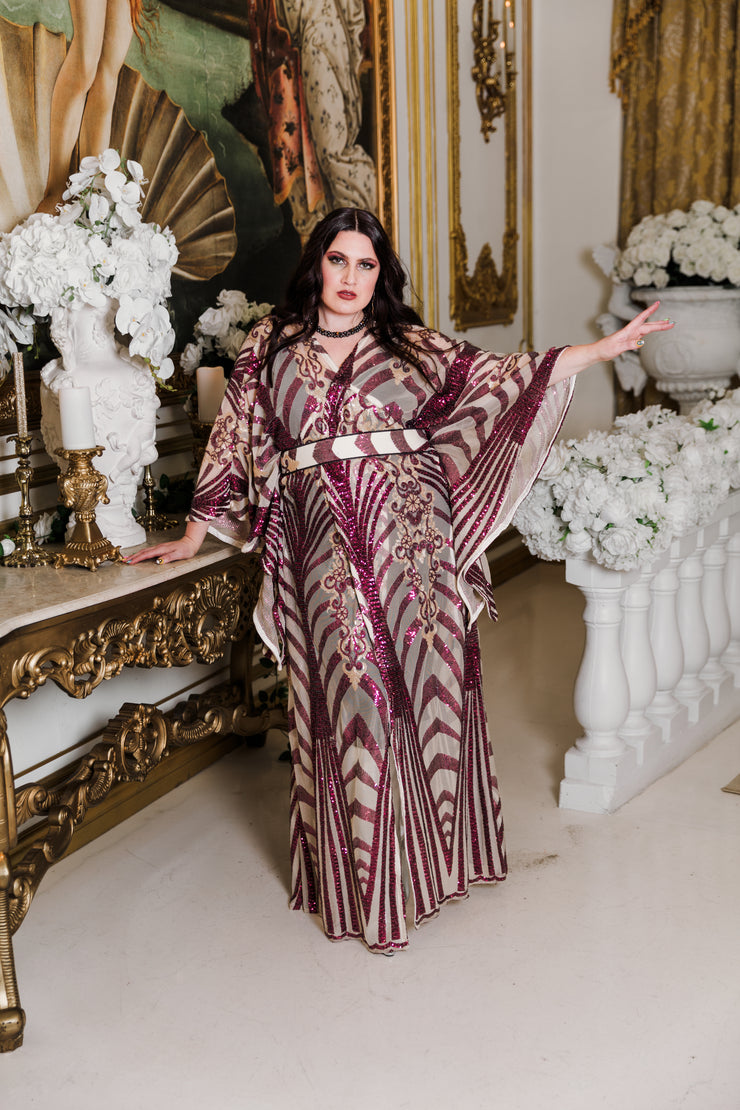 Bohémienne Kimono Robe “Aphrodite” (Garnet) Runway Edition