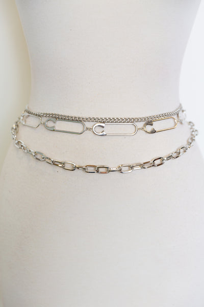 Safety Pin Belt (Silver)