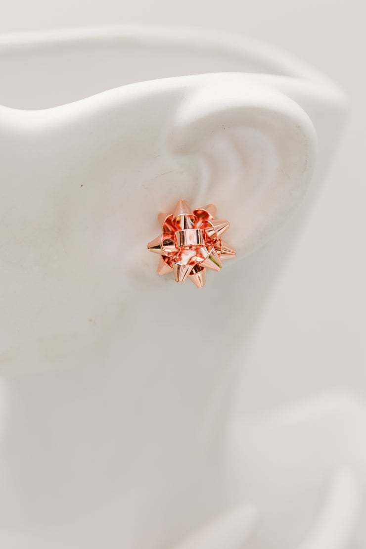 Bow Earrings (Rose Gold)