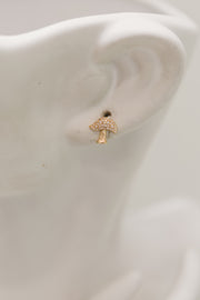 Mushroom Earrings (Gold)