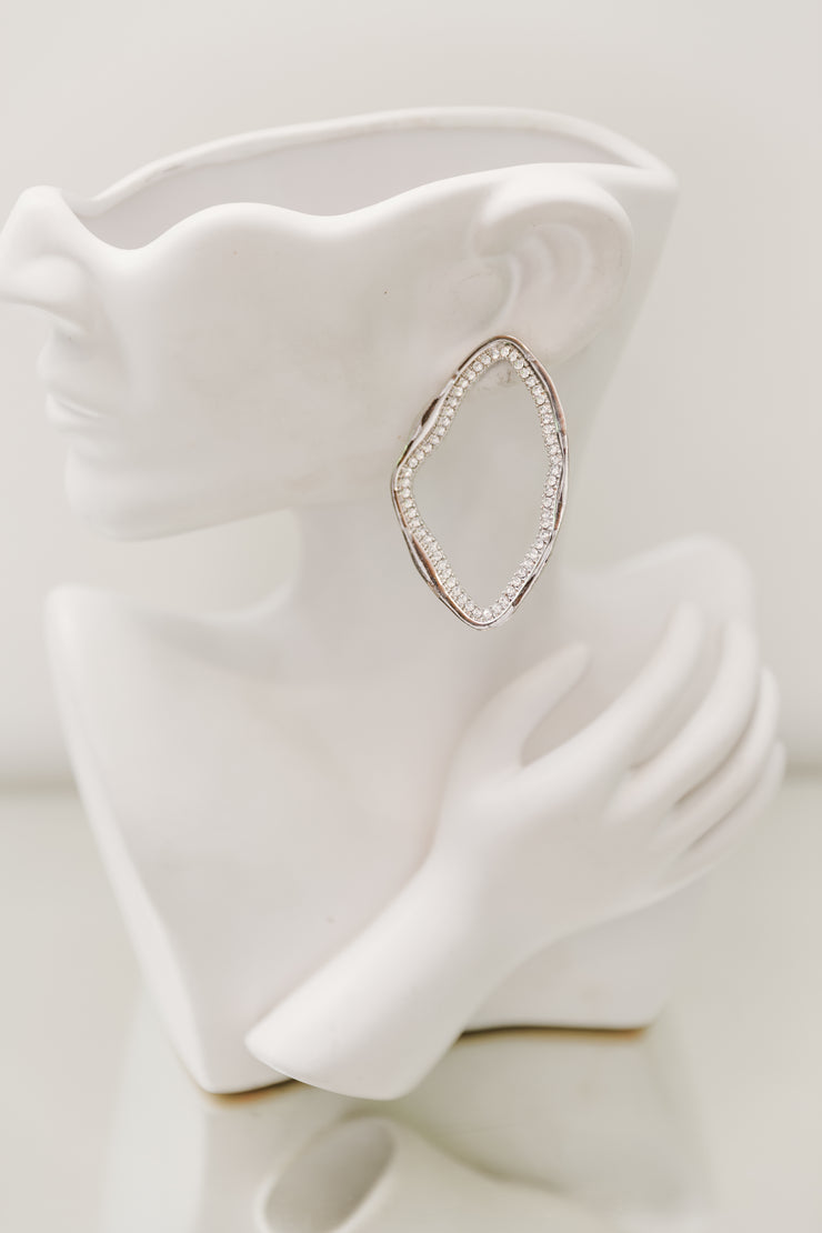 Oval Earrings (Silver)