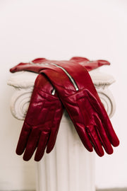 Vegan Leather Gloves (Oxblood)