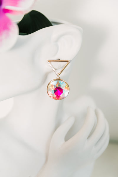 AB Champagne Prism Earrings