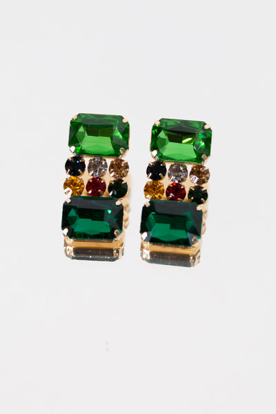 DInky Mult-Stone Earrings (Green)