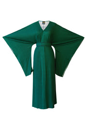 Bohémienne Kimono Robe “Houndstooth" (Green)