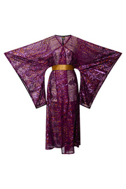 Bohémienne Kimono Robe “Stardust” (Aubergine) Runway Edition