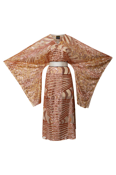 Bohémienne Kimono Robe “Aphrodite” (Champagne) Runway Edition