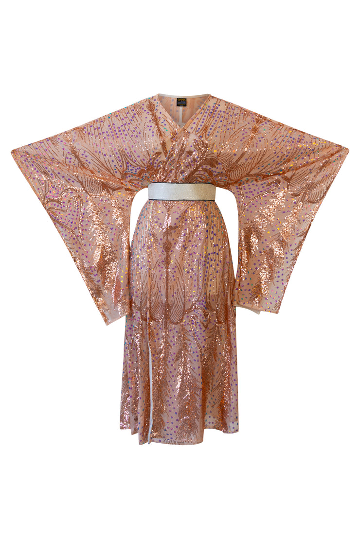 Bohémienne Kimono Robe “Stardust” (Rose Gold) Runway Edition