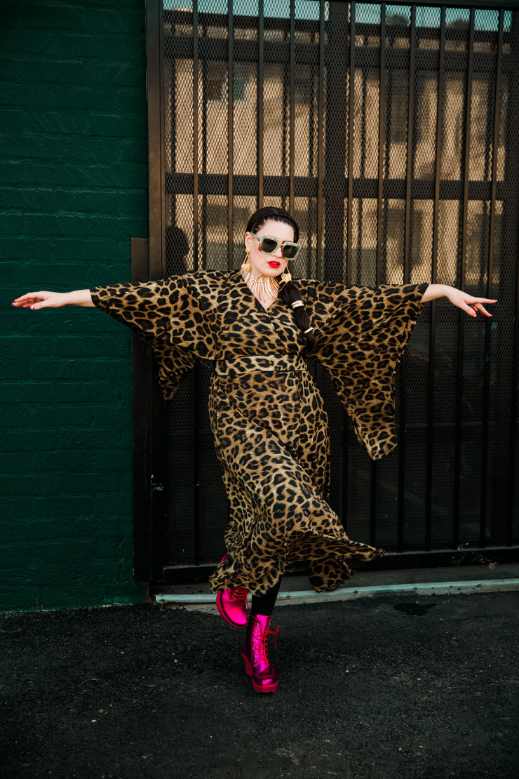 Bohémienne Kimono Robe “Leopard"