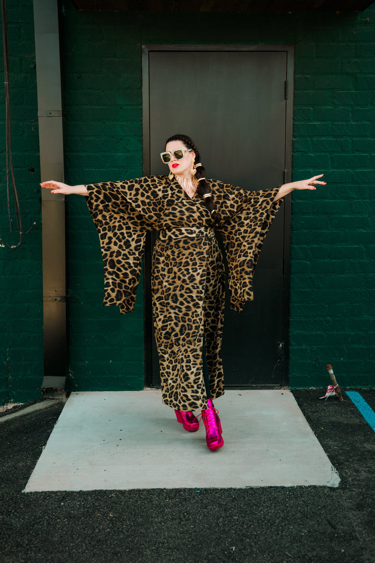 Bohémienne Kimono Robe “Leopard"