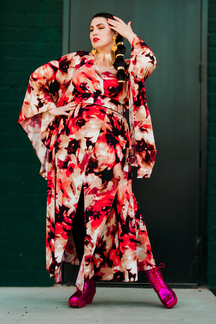 Bohémienne Kimono Robe “Flower Bombs”