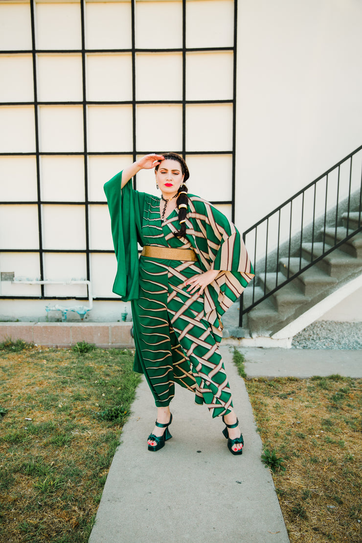 Bohémienne Kimono Robe “Blade" (Green)