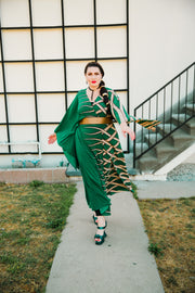 Bohémienne Kimono Robe “Blade" (Green)