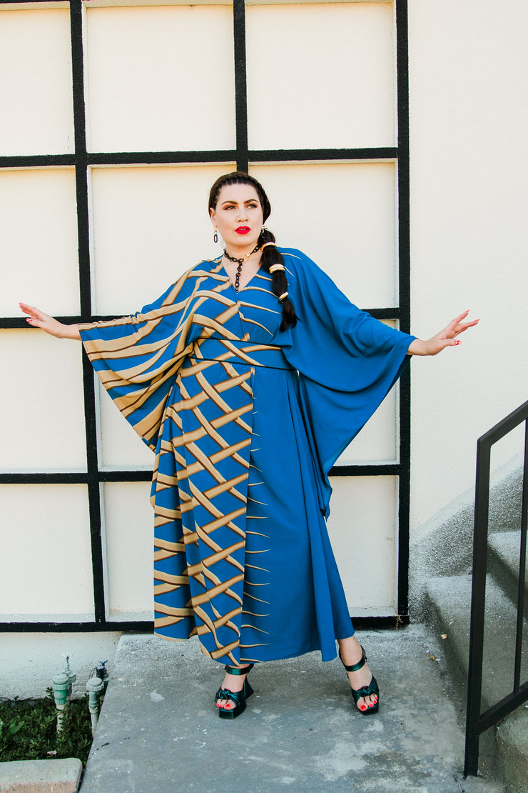 Bohémienne Kimono Robe “Blade" (Blue)