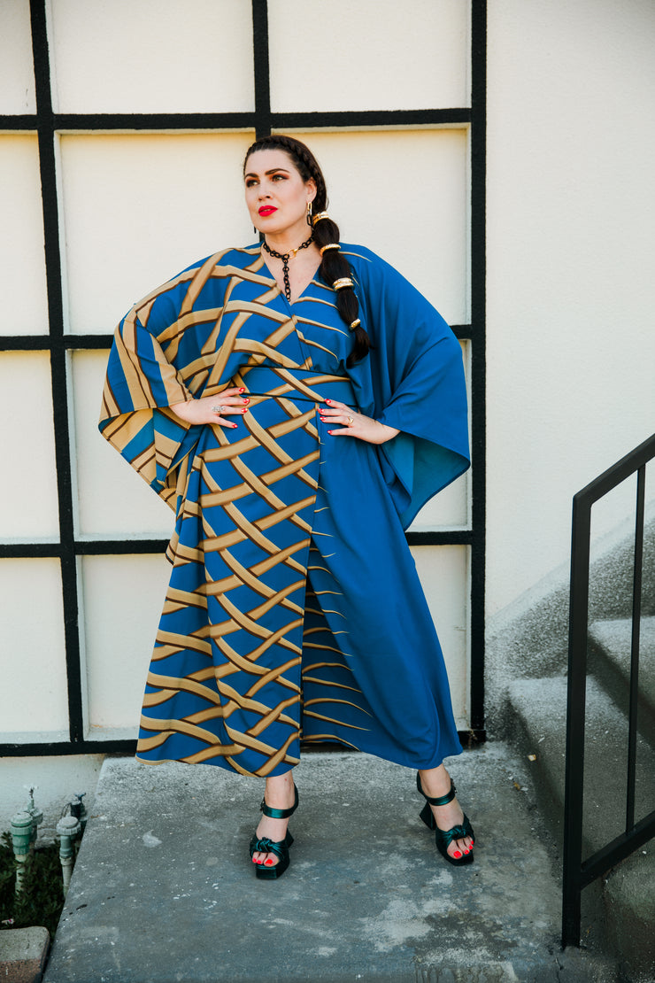 Bohémienne Kimono Robe “Blade" (Blue)