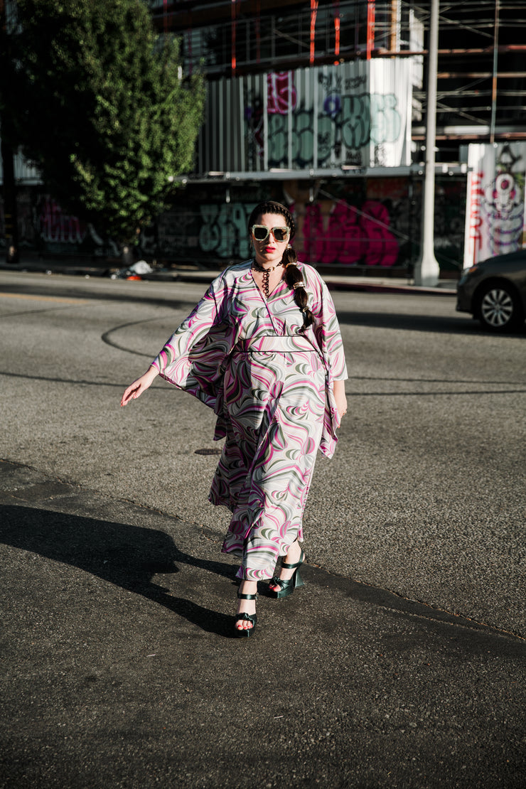 Bohémienne Kimono Robe “Jump In" (Purple)