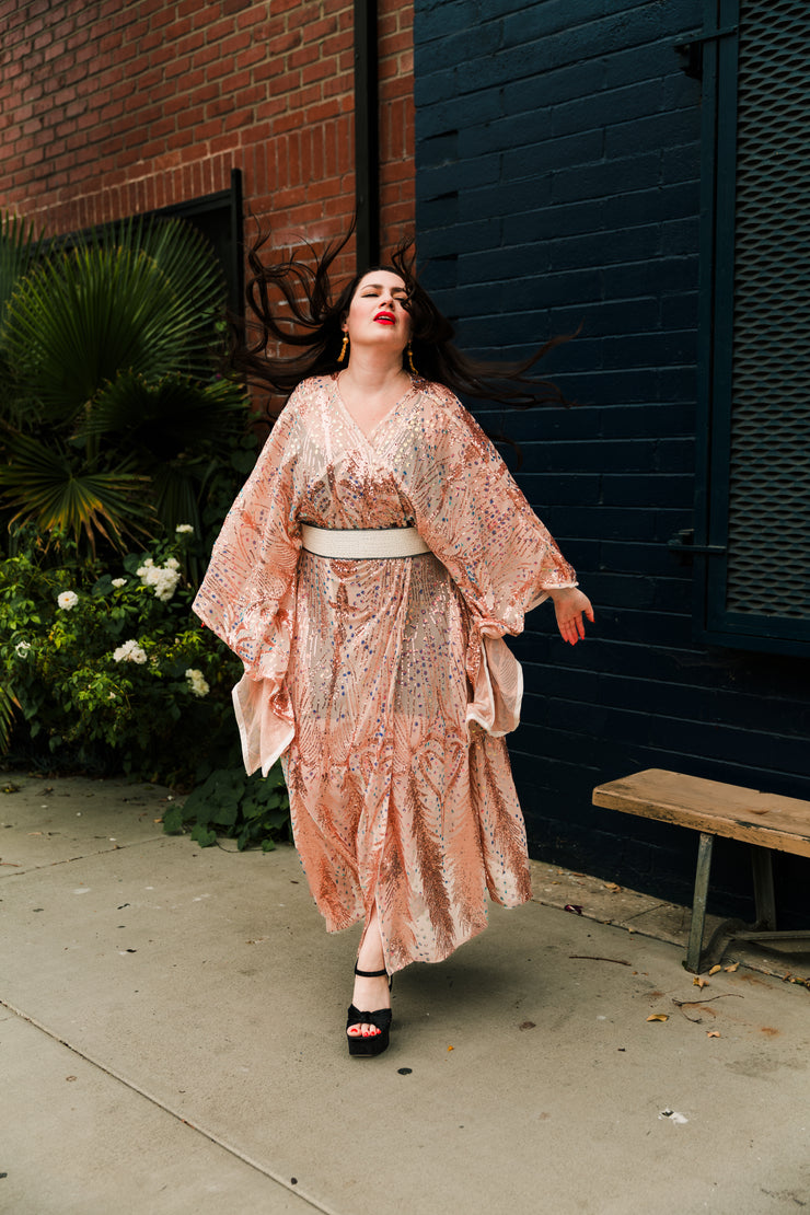 Bohémienne Kimono Robe “Stardust” (Rose Gold) Runway Edition