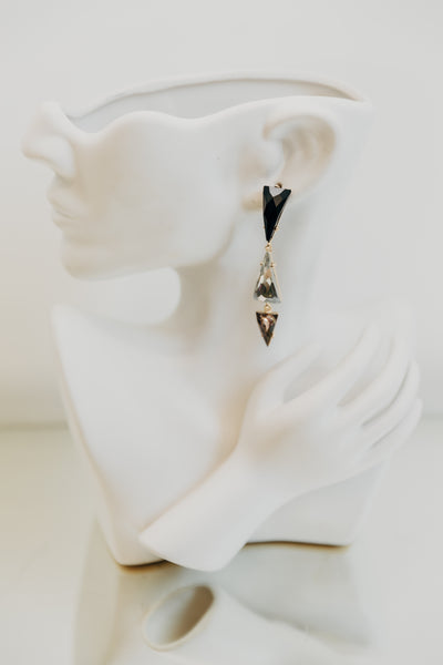 Triangle Earrings (Black)