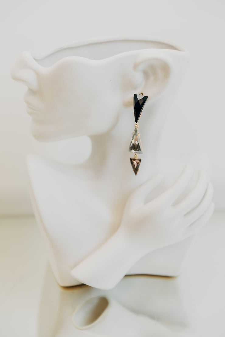 Triangle Earrings (Black)