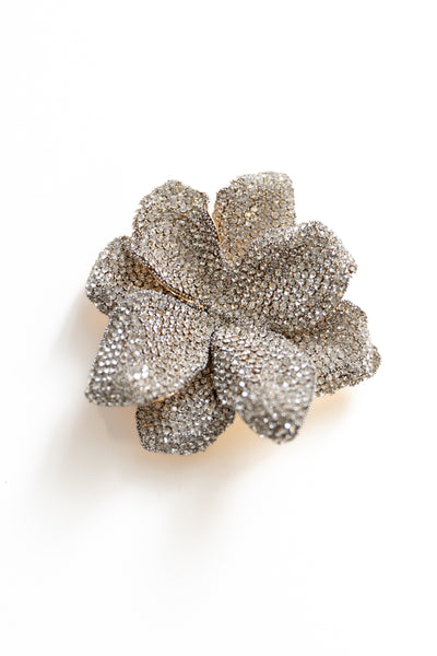 Rhinestone Flower Brooch