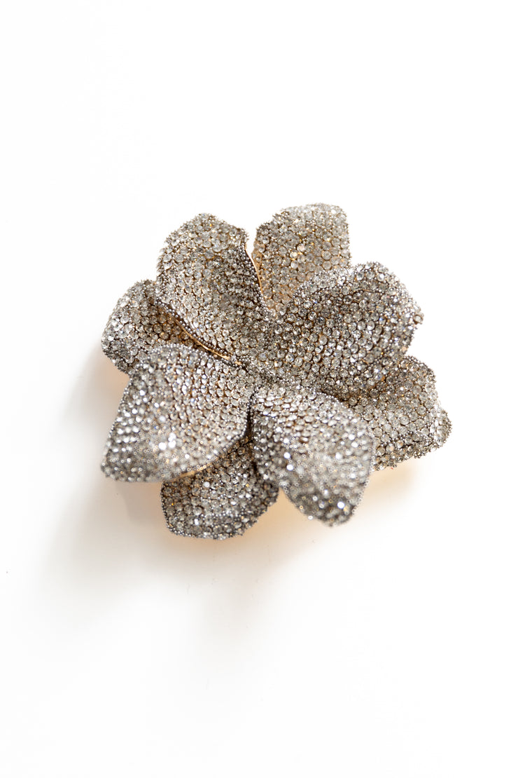 Rhinestone Flower Brooch