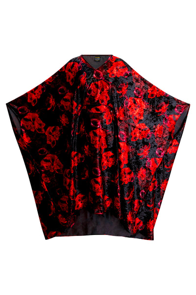 Kaftan in "Pom Pom Flower Velvet"