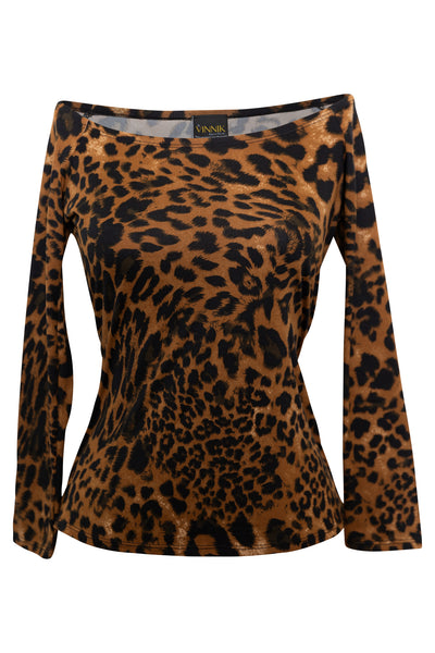 Shoulder Smolder Top "Leopard"