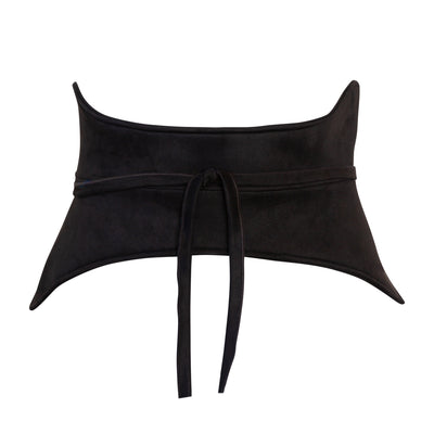 Halo Corset Belt "Black Suede Techno"