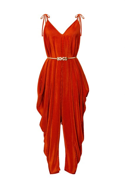 Poiret Jumpsuit in "Cognac Slink"