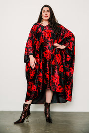 Kaftan in "Pom Pom Flower Velvet"