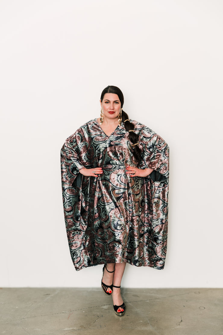 Kaftan in "Swirl Velvet" (Midi)