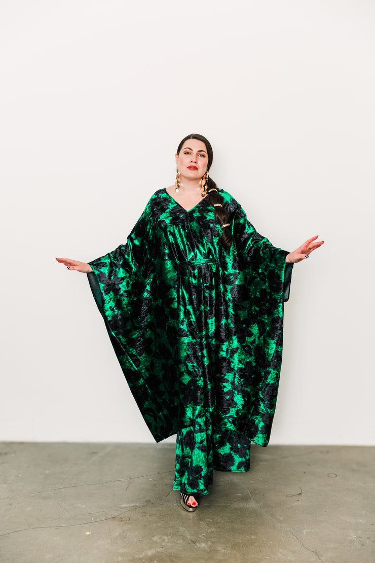 Kaftan in "Emerald Flower"