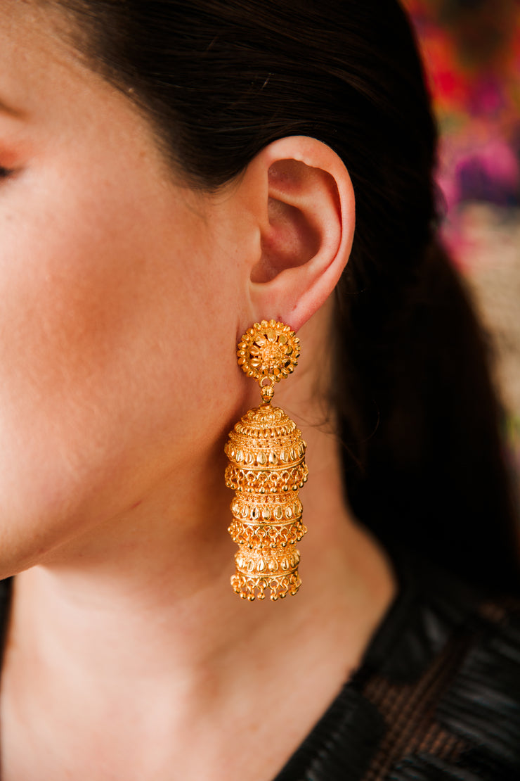 Tiered Gold Earrings (22k gold)