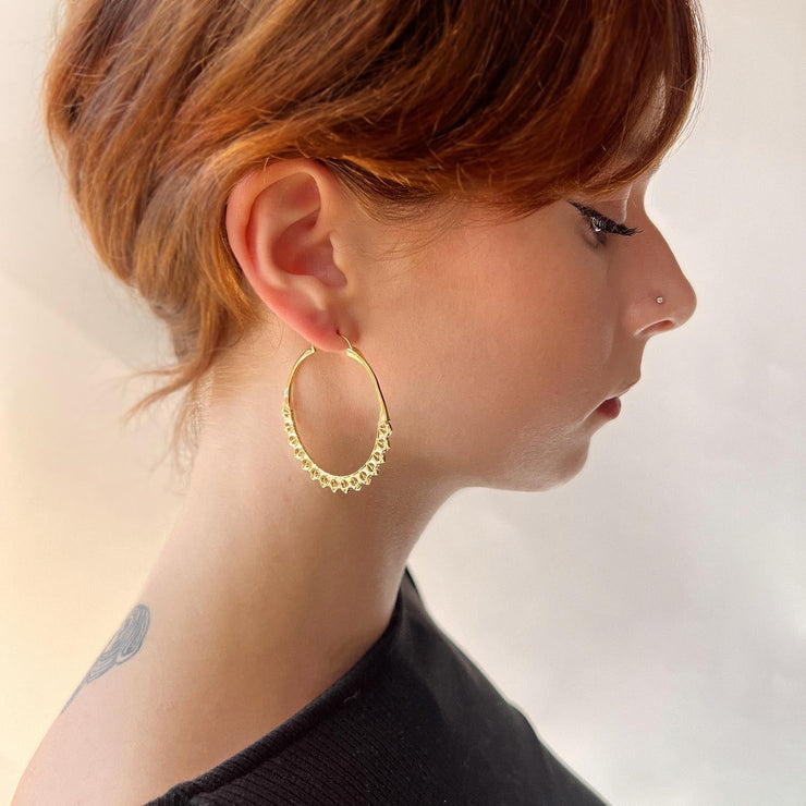 Calla Hoops Gold Medium