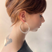 Calla Hoops Silver Large