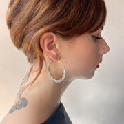 Calla Hoops Silver Medium