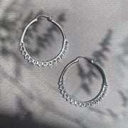 Calla Hoops Silver Medium